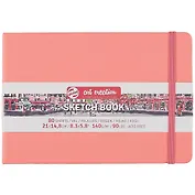 Блокнот для зарисовок 21*15см 80л "Art Creation" 140г/м2, 7БЦ, коралловый, Fabriano 
