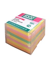 Блок для записей, 90х90 мм, 90 листов, цветной, BVG
