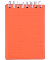 Блокнот А7 80л кл. "LINE NEON" оранжевый, пласт.обл, спираль
