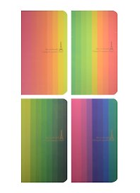 Записная книжка «Цветные полосы» А6+, 96 листов в линейку, Asac, в ассортименте