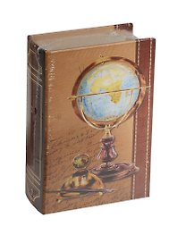 Шкатулка-книга сейф МДФ Глобус (39516) (17х11х5)