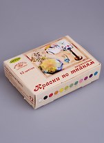 Краска акриловая по тканям (12 цветов) (120мл)