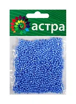 01 Бисер Астра (123В голубой/непрозрачный глянцевый) (675288) (11/0) (20гр.) (стекло) (упаковка)