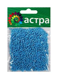 01 Бисер Астра (403 св. голубой/непрозрачный радужный) (675288) (11/0) (20гр.) (стекло) (упаковка)