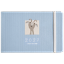 Еженедельник дат. 2027г. А6 64л 160*105 "Goat" голубой, иск.кожа, мягк.переплет, горизонт.карманный, скругл.углы