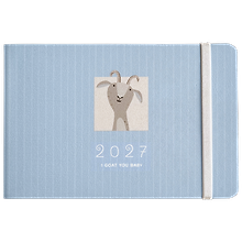 Еженедельник дат. 2027г. А6 64л 160*105 "Goat" голубой, иск.кожа, мягк.переплет, горизонт.карманный, скругл.углы
