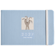 Еженедельник дат. 2027г. А6 64л 160*105 "Goat" голубой, иск.кожа, мягк.переплет, горизонт.карманный, скругл.углы