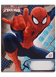 Тетрадь 12 листов клетка "Spider-man"
