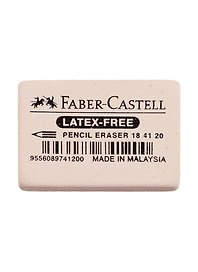 Ластик "latex-free", прямоугольный, синтетический каучук, 40*27*10мм, Faber-Castell