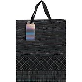 Пакет А4 32*26*12 Geometry Black нейтр., бум.мат.ламинат - 1