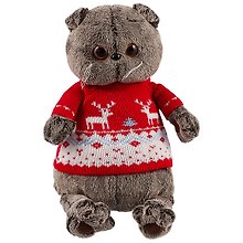 Игрушка мягкая Budi Basa, Басик в свитере с оленями (В1)