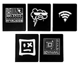 Тетрадь в клетку Listoff, "Total Black. Web", 48 листов, в ассортименте