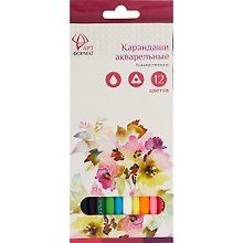 Карандаши цветные акварельные, АРТформат, 12 цветов