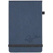 Блокнот 130*200 96л лин. "Reporter" голуб.иск.кожа, резинка, петля для ручки, инд.уп.