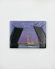 Магнит керамический "Марка. Крыши"