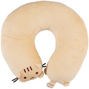 Подушка на шею «Кот с усами», (30х30 см), (бежевый)