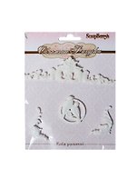 Объемные фигурки Птичка (3х3см) и уголки (SCB241002) (4шт) (ScrapBerry`s) (упаковка)
