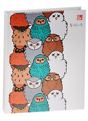 Записная книжка А6 80л "Графика. Милые совы" 7БЦ, глянц. лам., Listoff