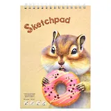 Скетчбук А5 60л "Забавные животные" белый офсет, 100г/м2, тв.обложка, гребень