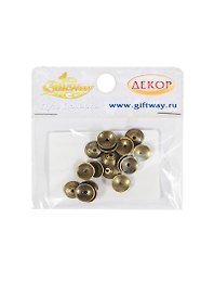 Фурнитура металл шапочки Спираль латунь (00009827) (18шт) (10х3мм) (10гр/уп)