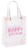 Пакет А5 24*19,5*19,5 "Happy Birthday" розовый, пластик - 0