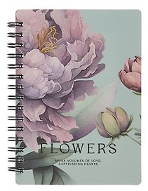Записная книжка «Peony» А6, 80 листов в клетку, фиолетовый, спираль, Be Smart