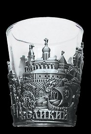 Стопка с металлической подставкой "Великий Новгород" цвет бронза