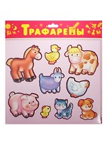 Трафарет, Дрофа, Домашние животные, пластиковый, в блистере
