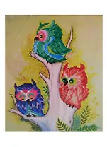 Набор для творчества TUKZAR 25х30см Совы, на подрамнике, частичная выкладка