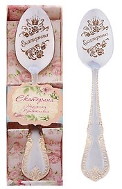 Ложка чайная в подарочной коробке Екатерина (3х15) (615180)
