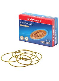Банковские резинки Erich Krause, 100 г, 60 мм, натуральный каучук