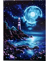 Картина по номерам на картоне "Голубое сияние", 20 х 28,5 см