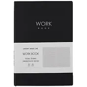 Книга для записей А5 80л лин. "Work book. No 1" иск.кожа, инт.переплет, тиснение фольгой, инд.уп.