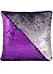 Подушка с пайетками фиолетовая с серебром (3825) (37х37) - 0
