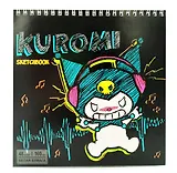 Скетчбук 190*190 48л "Kuromi" 160г/м2, гребень