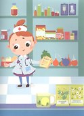 У врача: дополни картинку. Многоразовые наклейки - 2