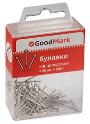 Булавки 100г 26мм металл, пл/уп