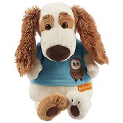 Мягкая игрушка Такса Бартоломей в футболке с совой (27 см) (Bart27-010)