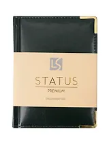 Ежедневник дат. 2026г. А6 176л "Status" темно-зеленый, 7Б, тв.переплет, иск.кожа, обл.поролон, мет.уголки, тонир.блок, цв.торец, ляссе, инд.уп