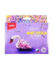 Набор для творчества LORI Фигурки из бисера Белый лебедь