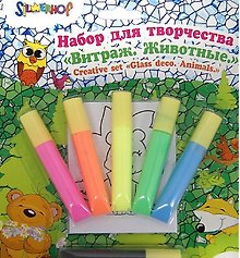 Набор для творчества HOBBY Витраж Животные (899004) (блистер)