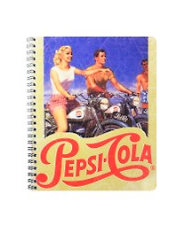 Тетрадь 80л кл. "Pepsi" спираль, выб.УФ-лак, ассорти, Academy Style