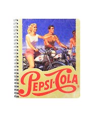 Тетрадь 80л кл. "Pepsi" спираль, выб.УФ-лак, ассорти, Academy Style