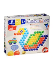 Мозаика настольная (01537) (5 цветов) (90 фишек) (D=35мм) (3+) (коробка)