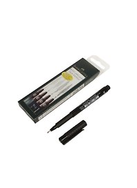 Ручки капиллярные черные 4шт профессиональные "РITT" (M, F, S, XS), Faber-Castell