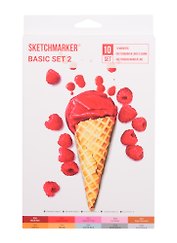 Маркеры 10цв "Basic set 2" карт.кор., Sketchmarker