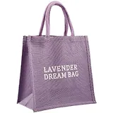 Сумка джутовая S Lavender dream bag (30х30х18)  (ДЖ2019-6)