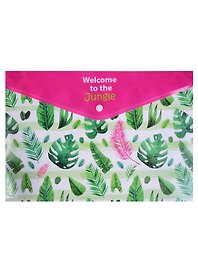 Папка -конверт «Welcome to the jungle» А4 на кнопке