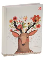 Записная книжка А6 80л "Сказочный олень" 7БЦ, с поролоном, мат.лам., блестки, Listoff