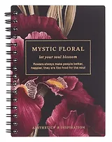 Записная книжка А6 80 листов в клетку, "Blossom. Irises on black", на спирали